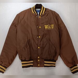 Crazy 80s Holloway Brown WMU Broncos Varsity Jacket M